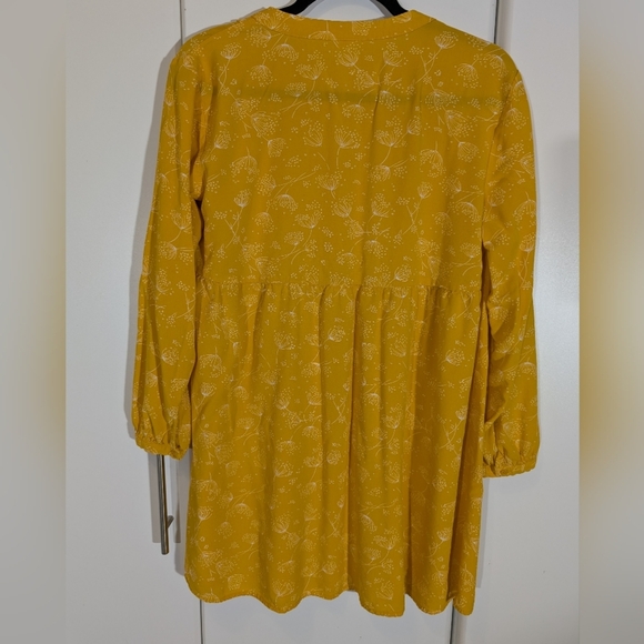 Old Navy Women’s Dandelion Shift Swing Long Sleeve Yellow Dress Size Large - Picture 5 of 9